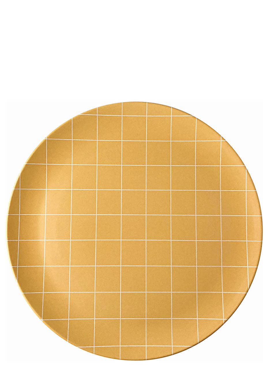 Orange Grid Dinner Plate