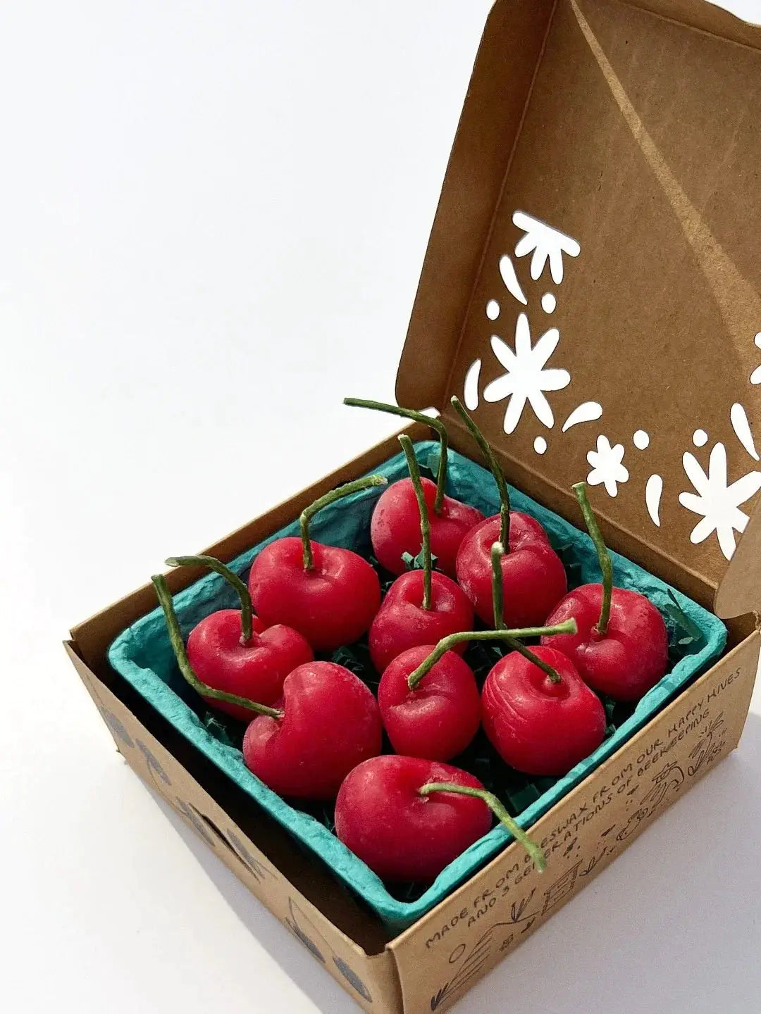 Cherry Beeswax Birthday Candles: 5