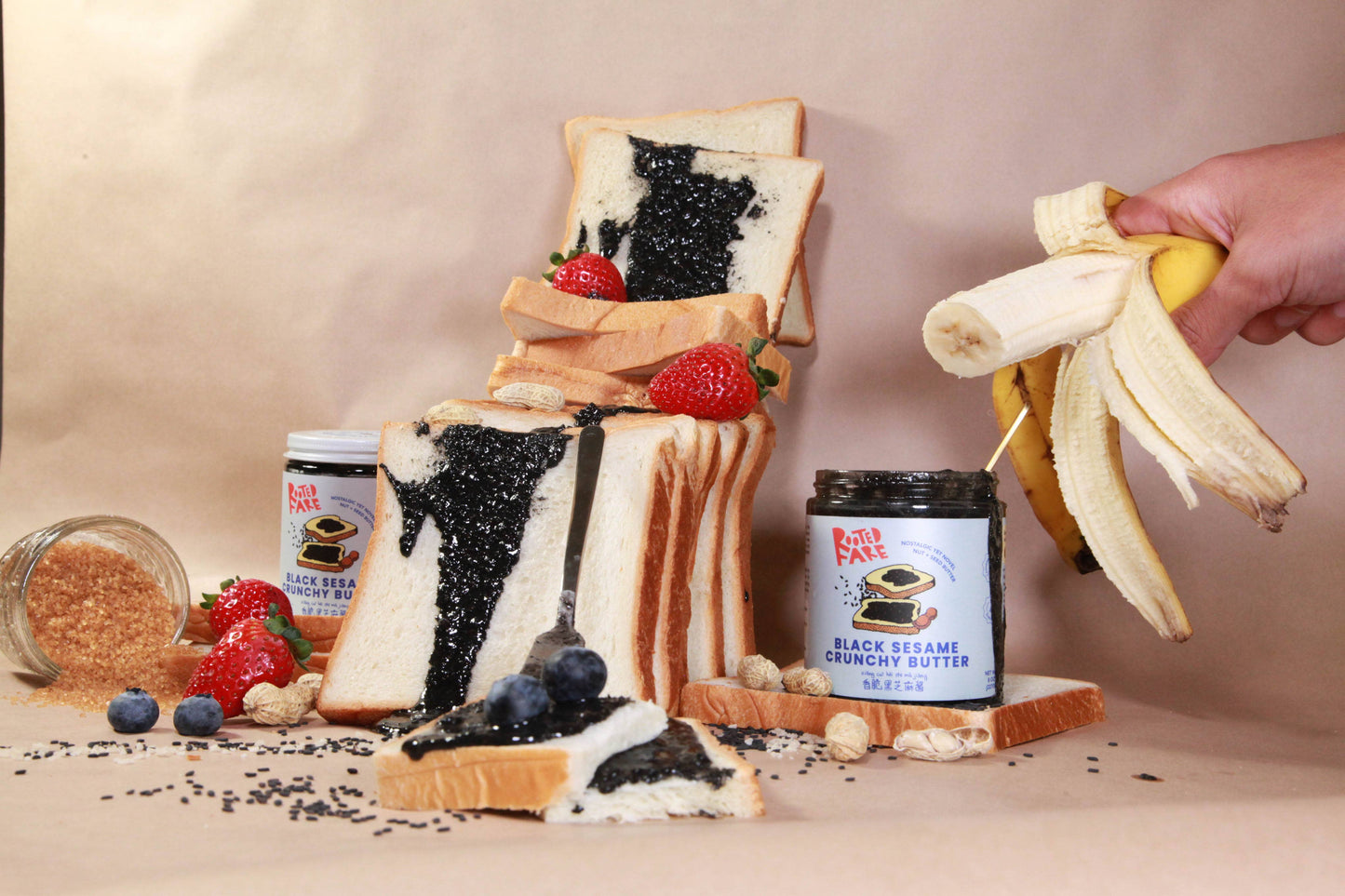 Rooted Faire - Crunchy Black Sesame Butter