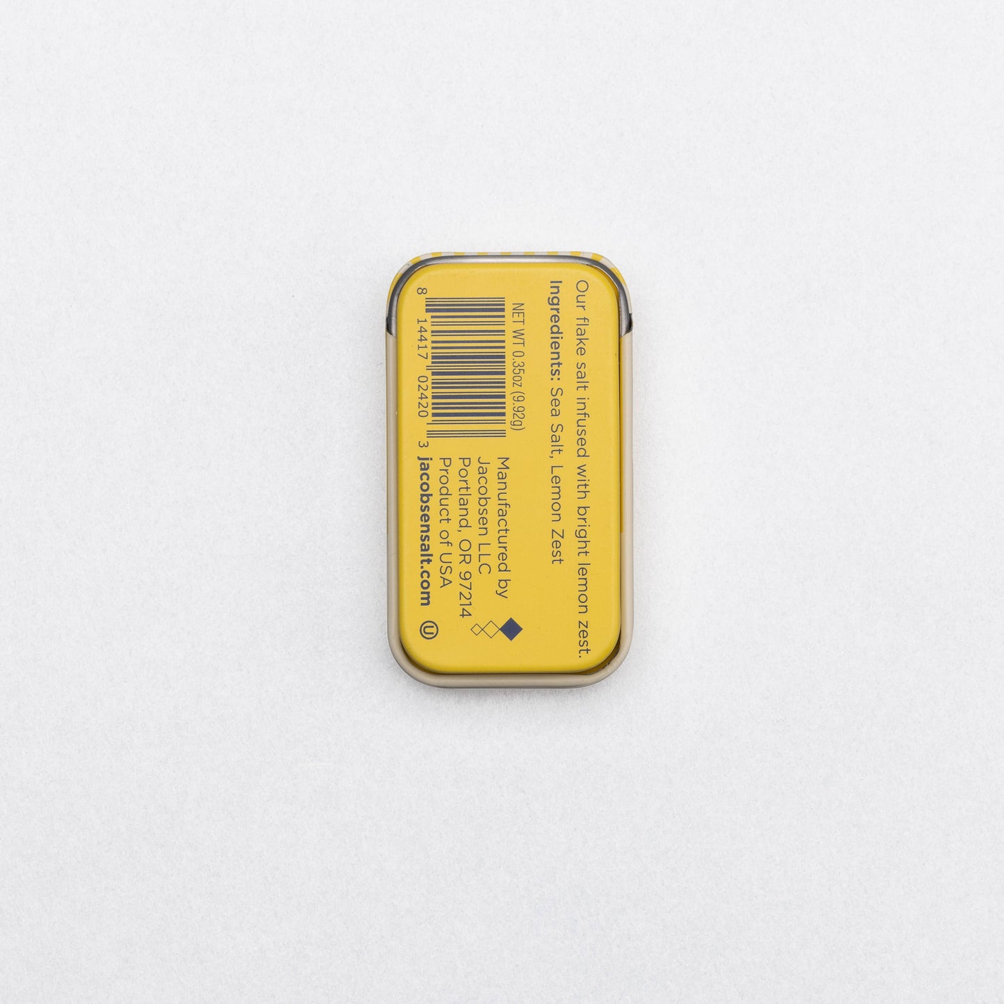 Jacobsen Salt Co. - Infused Lemon Zest Sea Salt Slide Tin