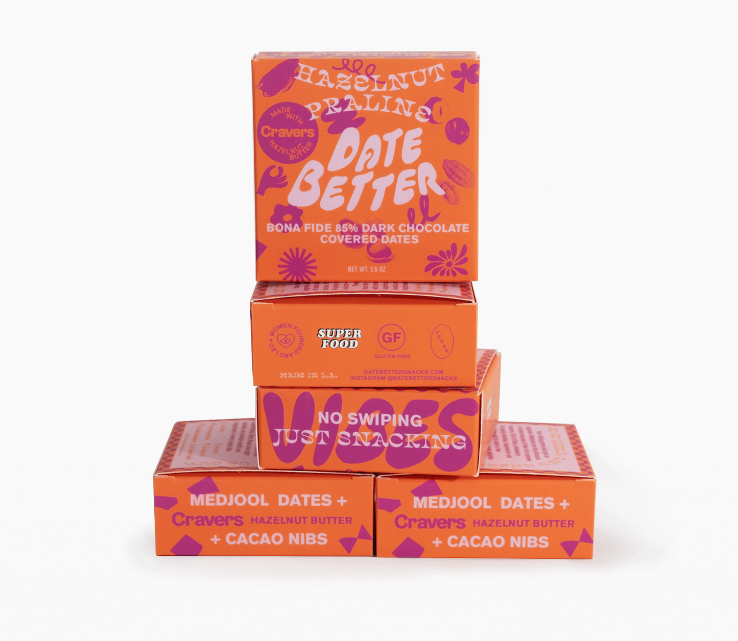 Date Better - Hazelnut Praline- Chocolate covered dates
