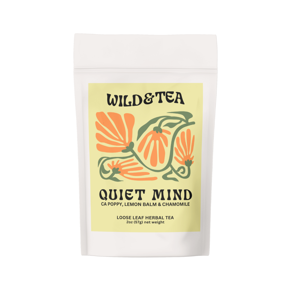 Wild & Tea - Quiet Mind Herbal Tea: 2oz