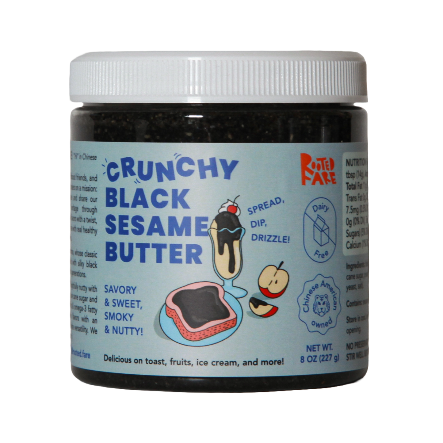 Rooted Faire - Crunchy Black Sesame Butter