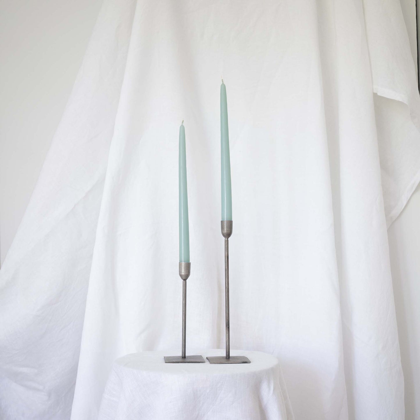 Taper Candles - Pair Light Blue