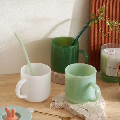 Ivore Group - Retro Jade Glass Cup: Dark Green