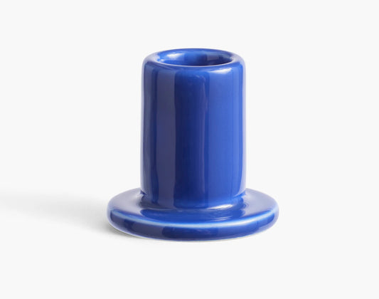Hay Tube Candle Holder - Blue