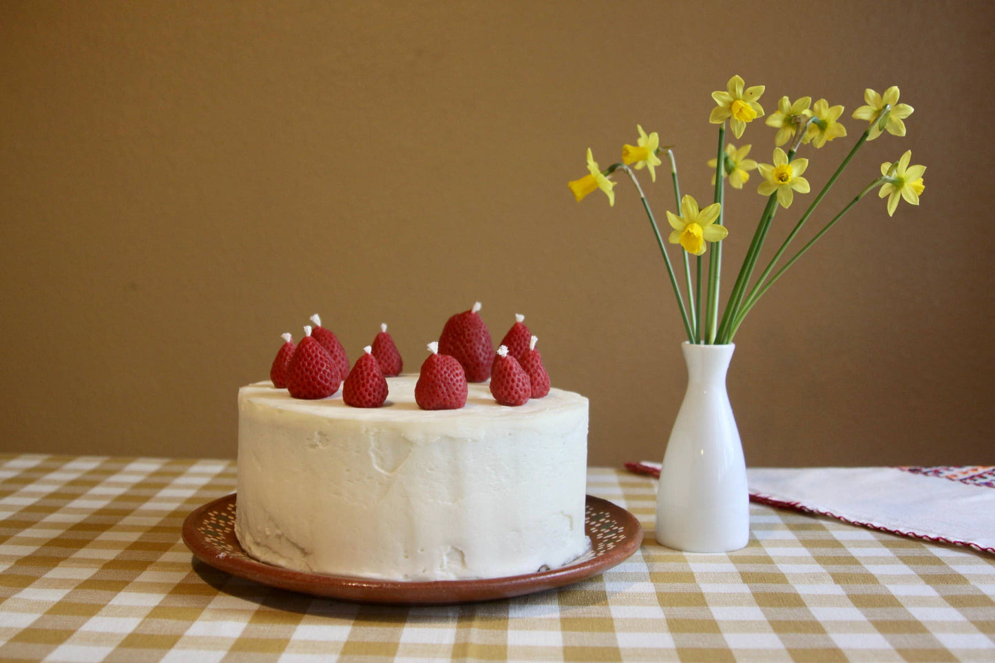 Strawberry Birthday Candles: 5