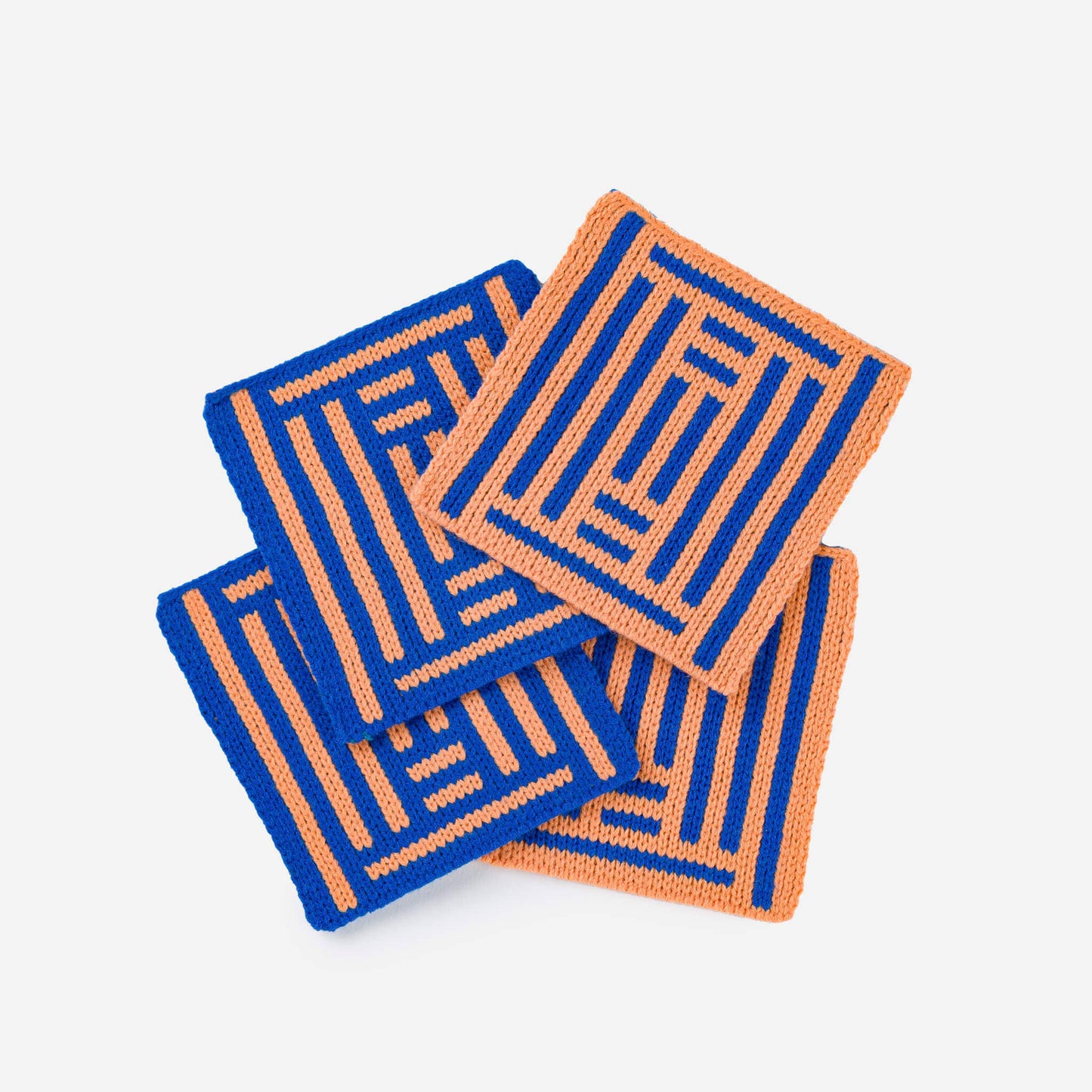 Columns Coaster Set: Cobalt