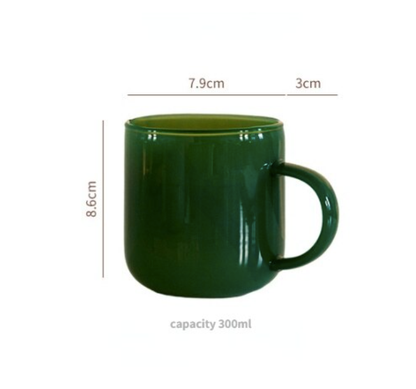 Ivore Group - Retro Jade Glass Cup: Dark Green