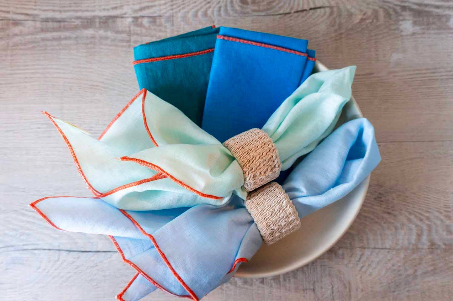 Curated 100% Linen Napkins - Blue Moon Mix (Set of 4)