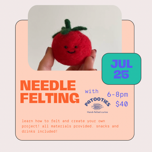 Needle Felting Workshop with Patooties Hand-Felted Curios