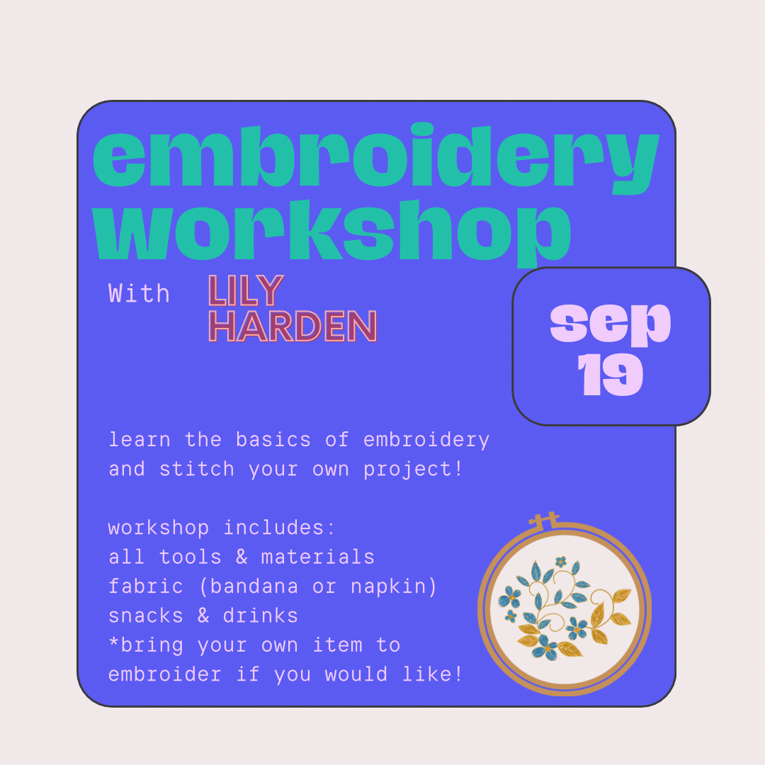 Embroidery Workshop with Lily Harden