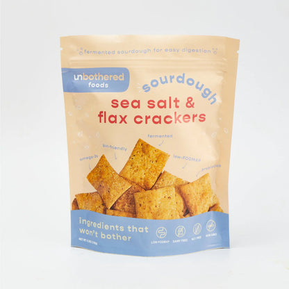 Unbothered Foods Crackers - sea salt & flax