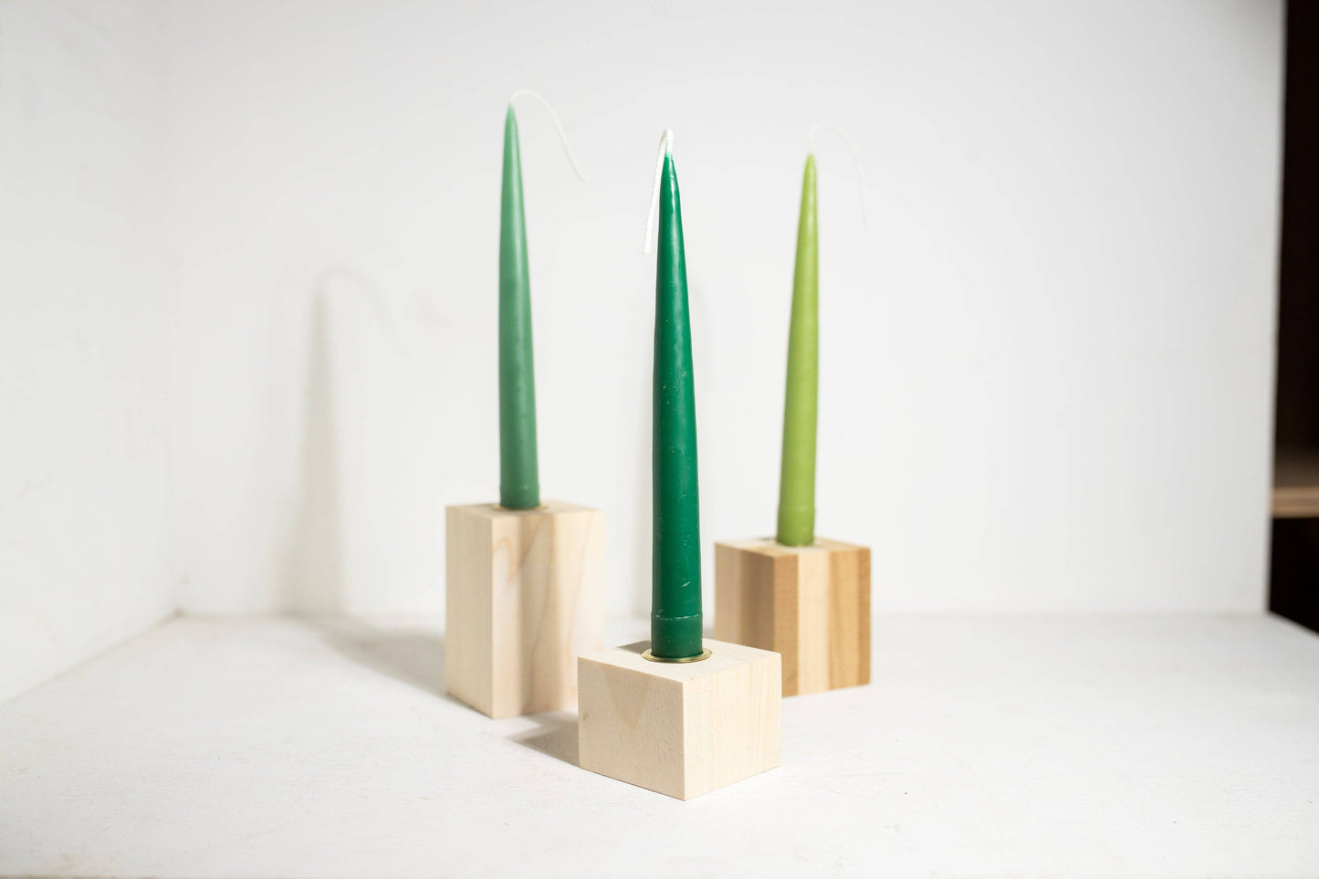 Dusk - 9” Candle Stick Set: Sage green