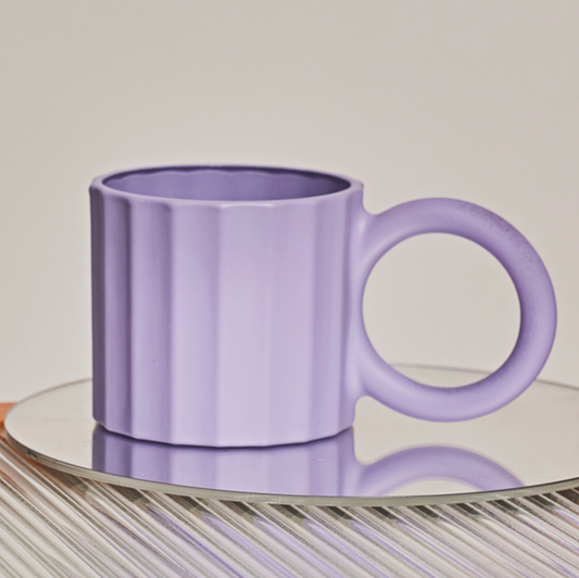 Ceramic Beverage Coffee Mug: Purple